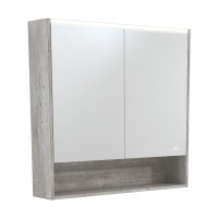 Fie LED Mirror Industrial Shaving Cabinet With Under Shelf